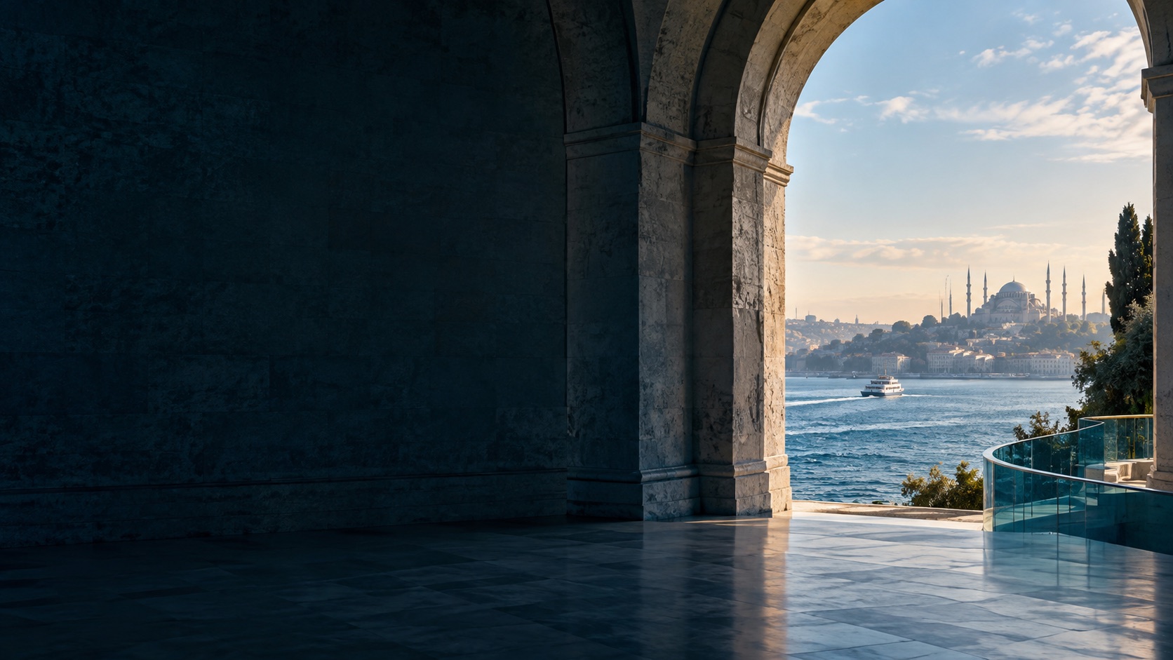 Daylight through a colonnade, İstanbul